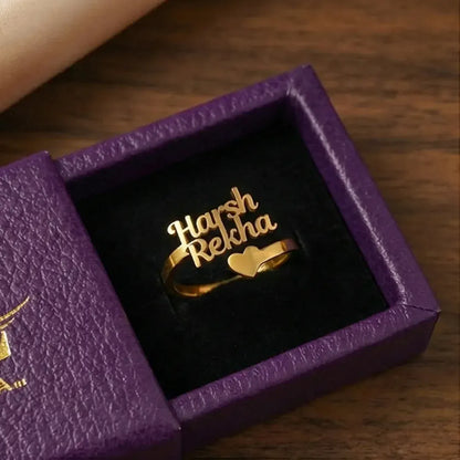 Adjustable One Name Ring